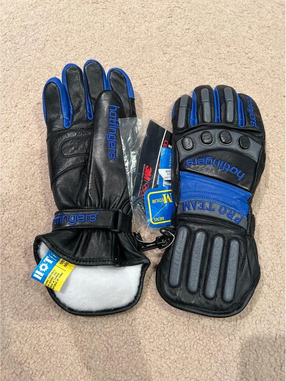 Vintage hotfingers leather gloves for men - Picture 3 of 5